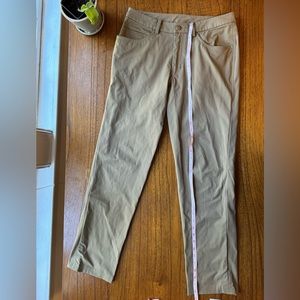 Lululemon Athletica, ABC, slim, fit pants. Brown